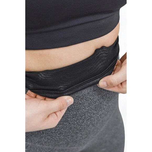 Curveez High Waist Shaping Leggings Sz Medium Gray CUR48819 Compression Slimming - Picture 4 of 7